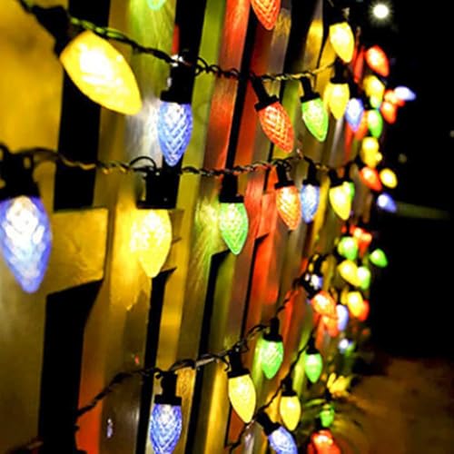 Ginkago - Guirnalda luminosa para dormitorio con 8 modos de iluminación, 50 LED, 5 m, guirnalda luminosa impermeable, exterior, interior, decoración de terraza, jardín, ventana, cumpleaños, boda,