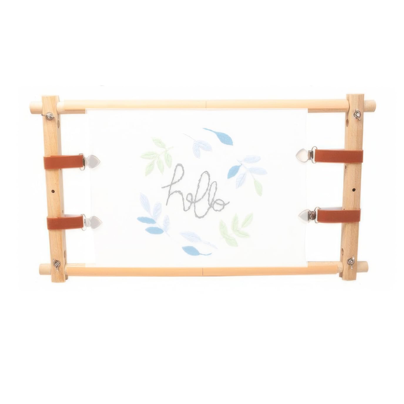 Regulowany zestaw drewnianych ramek do haftowania, stojak do haftu krzyżykowego z klipsami do tkaniny i okuciami (54,5 x 30,5 cm) (bez haftu krzyżykowego)