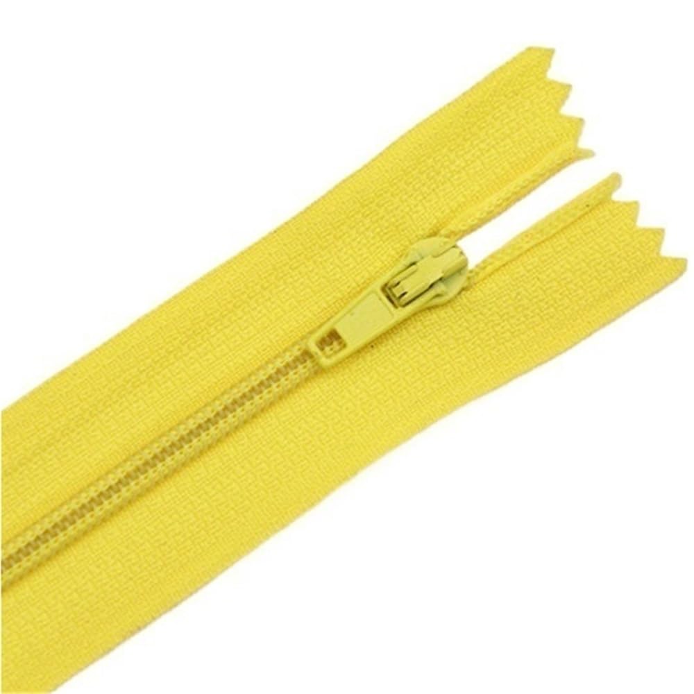 DIY Craft Zipper 10pcs Nylon Zippers, Length 120-600mm No.3 Plastic Zipper Abrasion Resistance for Sewing Handicrafts(Yellow,35cm)