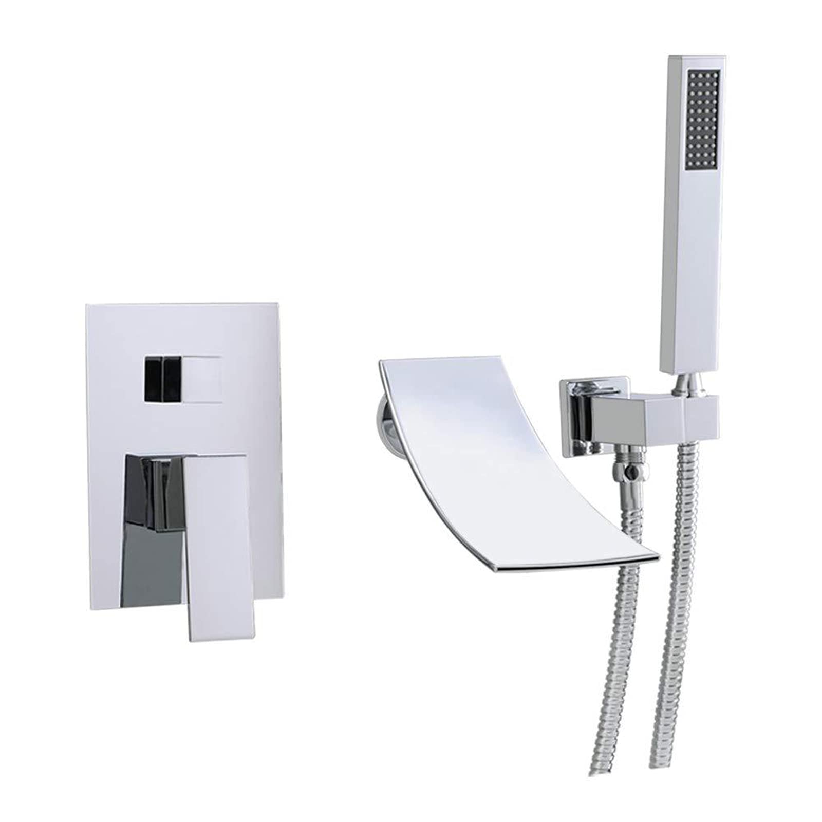 Mitigeur de baignoire de salle de bain commercial chrome mural
