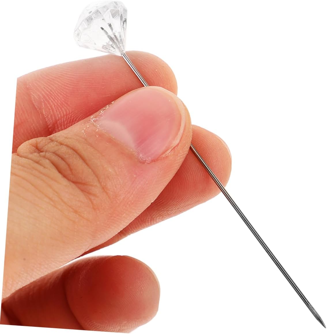 jojofuny 300pcs Rhinestones Head Pins - Hand Sewing Needles Quilting Pins Sewing Positioning Needles for Floral Arrangements Wedding Jewelry Decorations