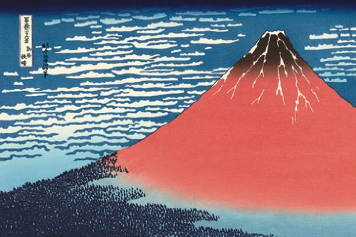掛け軸　富嶽三十六景 凱風快晴◆葛飾北斎 （工芸作品・新品) Amazon.co.jp: 掛け軸 葛飾北斎・凱風快晴「富獄三十六景」（掛軸