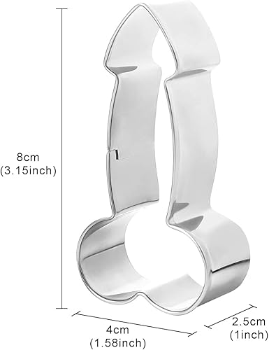 Miniatura 5 de Juego de 3 cortadores de galletas de acero inoxidable, divertidos cortadores de galletas, cortadores creativos de galletas, moldes de metal de acero