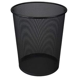 Clic-And-Get Papierkorb 19 l, schwarzer Metalldraht