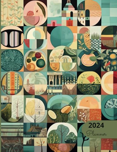 2024 Planner: Botanical Geometric Design: Stylish Weekly and Monthly Organization image 2