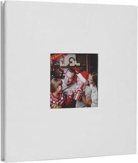 Large Self Adhesive Photo Album, Blank Pages DIY Album Book for 3x5, 4x6, 5x7, 6x8, 8x10 Pictures, Linen Cover Photo Albu...