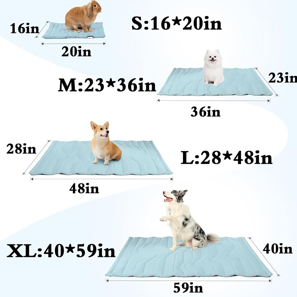 Alfombrilla de refrigeración para perros y mascotas, manta de refrigeración automática para el hogar y sobre la marcha, ideal para uso en verano