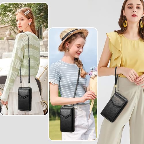 Image of SENDEFN Small Crossbody Cell Phone Purse for Women Leather Cellphone Bags Wallet Purses with Multi Card Slots