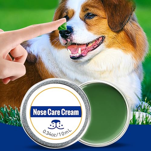 Gvblkq Dog Nose Balm, 10ml Moisturizing Dog Balm, Natural Snout Soother, Rapid Absorption, Pet Snitch Cream, Effective for Dogs and Cats, Gentle Formula, for Puppies, 5x5x2.5cm