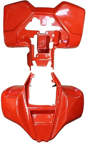 RedCap Cuerpo de guardabarros delantero y trasero de plástico para LT80 KFX80 Kazuma Dingo Lacoste Panda 150 250 ATV rojo