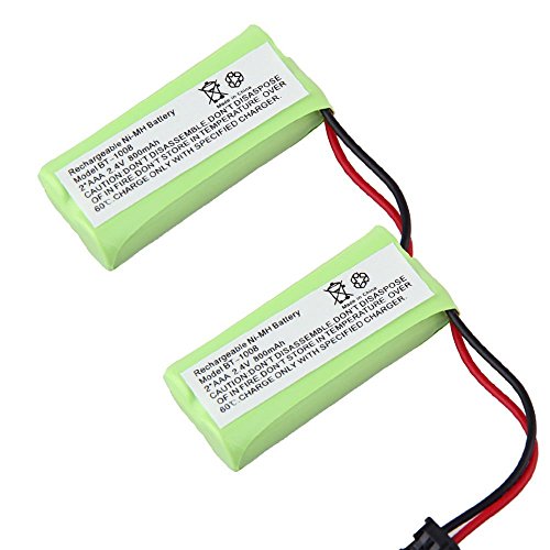 JIAN YA NA 2,4 V 2 AAA 800 mAh Ni-MH Batterie de téléphone sans fil pour Uniden BT1008 BT-1008 BT1016 BT-1016 BT1021 BT-1021 WITH43-269 WX12077 Sanyo CAS-D6325 CASD6325 Lenmar CBBT1008 CB-BT1008