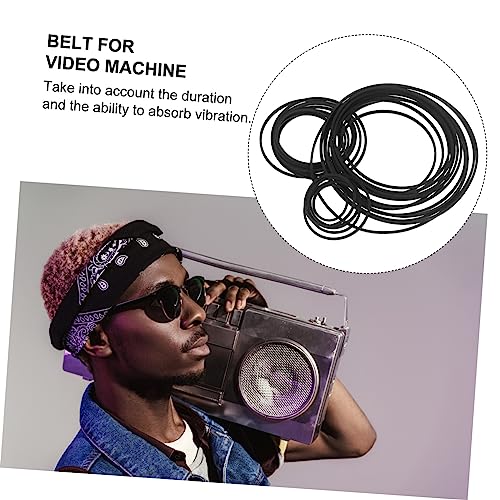 Alasum 6Y08P12Z05XQ7 30Pcs Cassette Tape Recorder Belts Cassette Deck Belt Square And Flat Recorder Reward Belts Recorder Belts Music Square Cassette Tape Cassette Tape Player Belts Rubber Black thumb #2