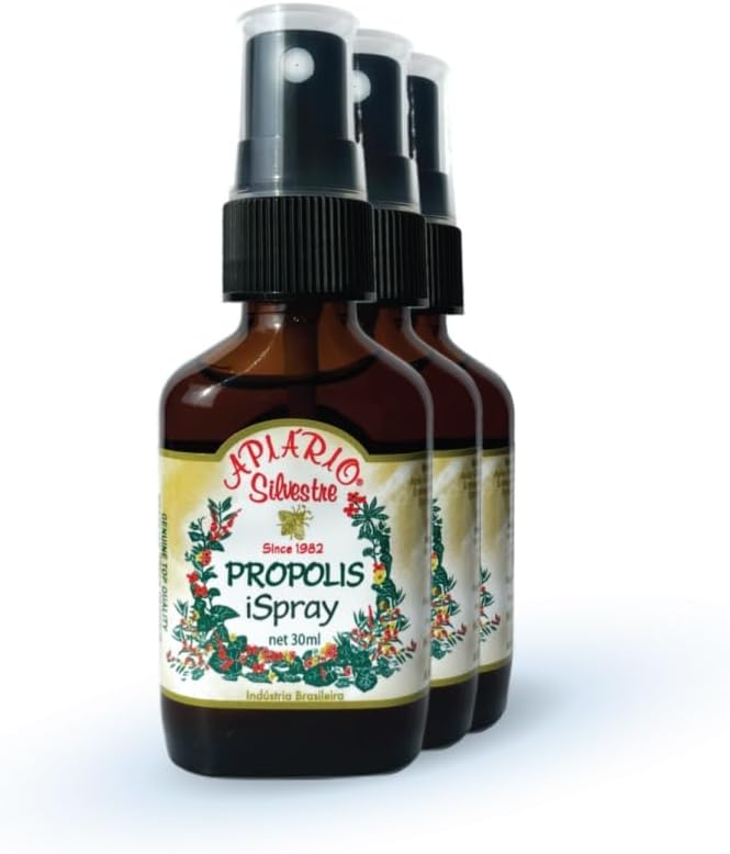 Generic Apiario Silvestre - Extracto glicólico en aerosol de propóleo de abeja verde brasileña, 1.0 fl oz, sin alcohol, sin agua, sin miel, sin