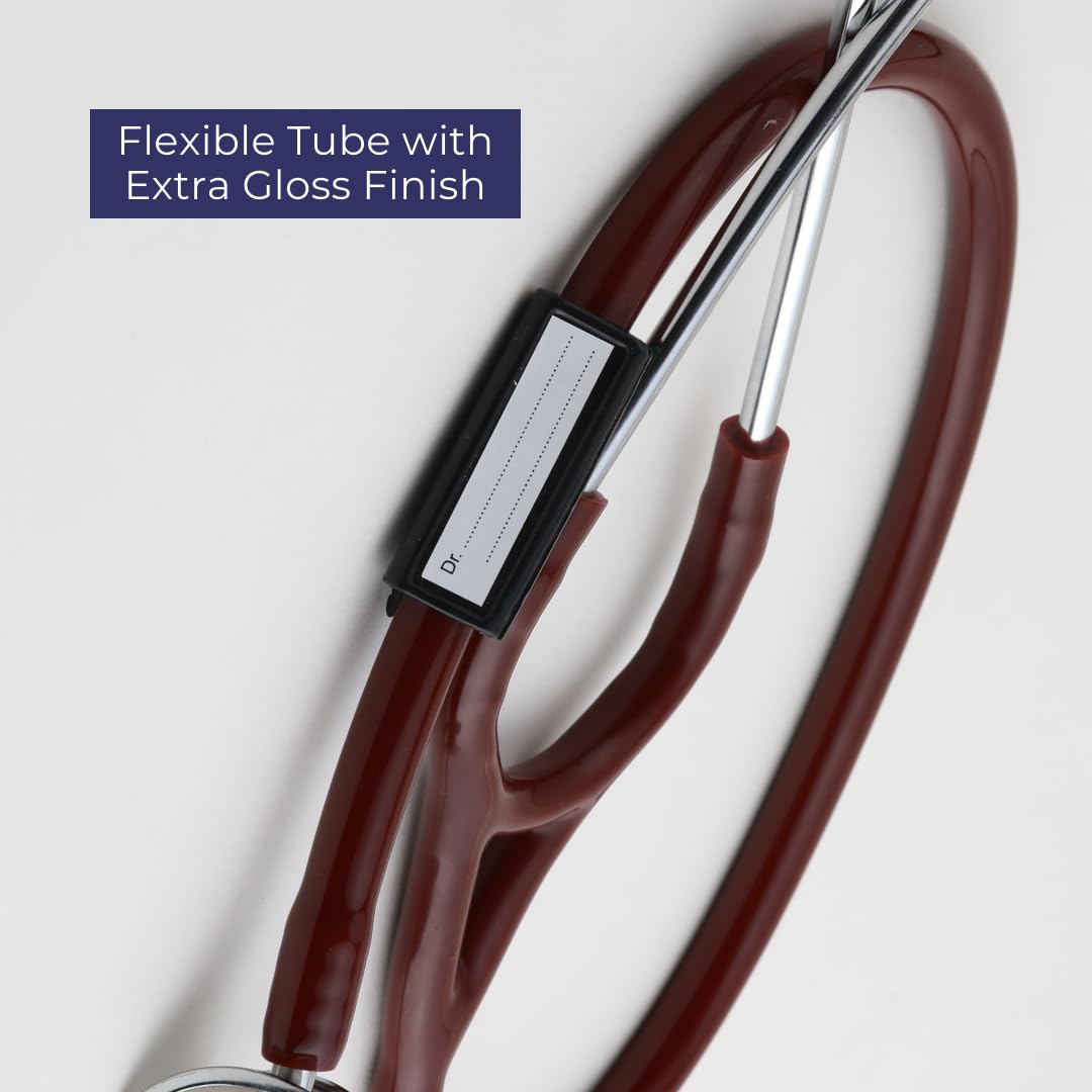 QANTA® Stethoscope Zen Cardio III SS | Dual Diaphragm for Pulmonary and Cardiac Examination | Stainless Steel Chest Piece | Dual Head | For Doctors and Medical Professionals | For Adult and Pediatric Use (Brown) 2