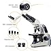 SWIFT SW380B 40X-2500X Magnification, Research-Grade Binocular Compound Lab Microscope, Mechanical Stage, with 5.0 mp Camera and Software Windows/Mac Compatible and 100pcs Blank Slides