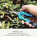 VIVOHOME Gardening Hand Pruner with Straight Stainless Steel Blades Non-stick Pruning Shear Bonsai Cutter Blue for Potting (Pack of 2)