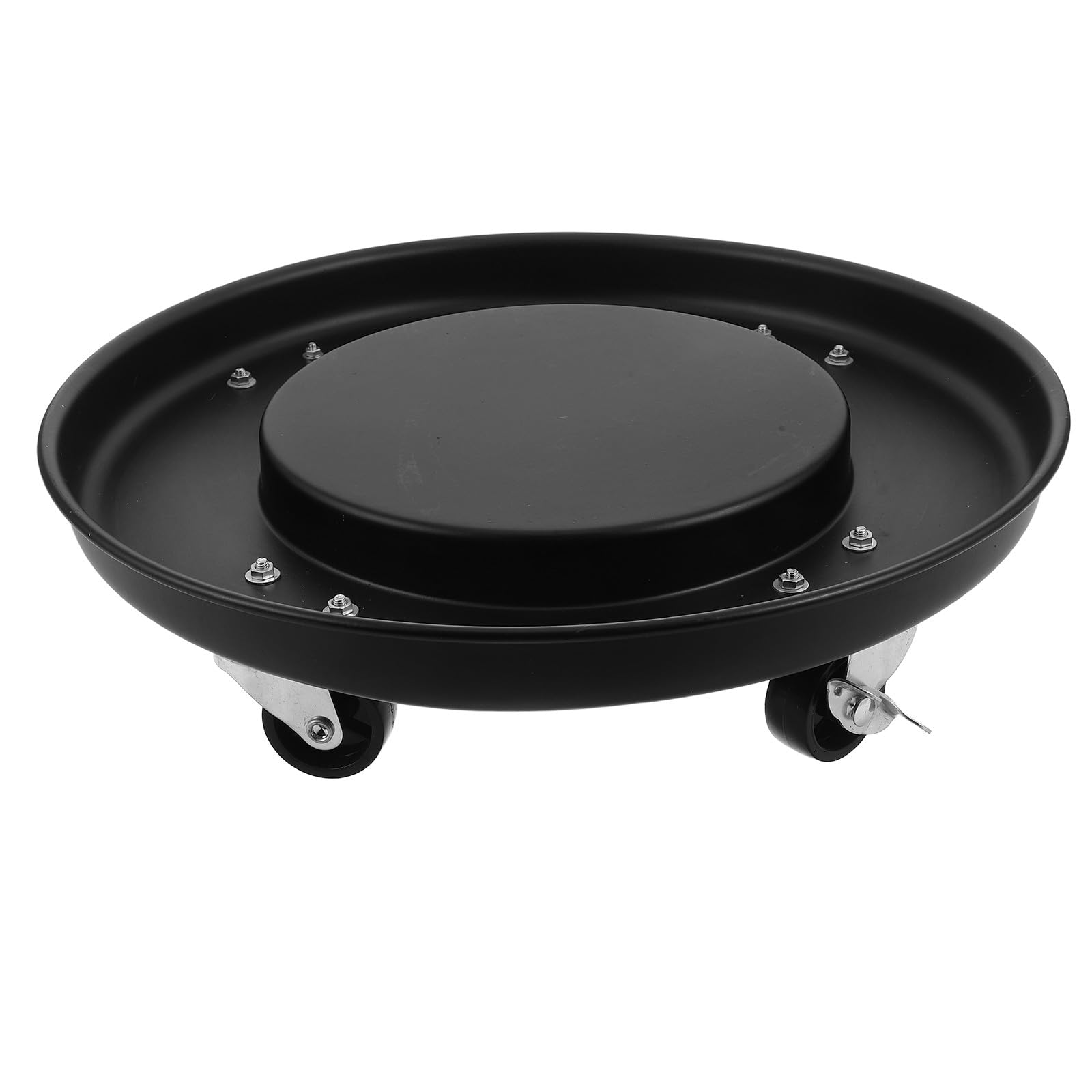 Toddmomy Chariot à Plantes à roulettes : Chariot à Plantes Roulant en Acier Inoxydable - pour Pots de Fleurs de 33 cm avec Roulette Frein pour l'intérieur et l'extérieur