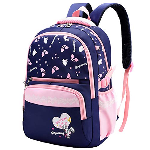 Mochila Escolar Primaria para Niñas de 7 12 años de Viaje de Nylon Resistente al Agua
