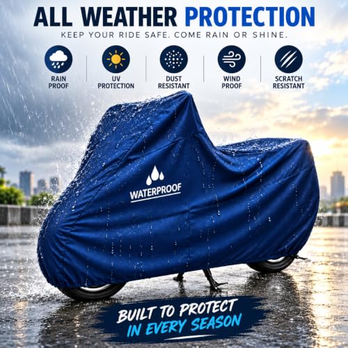 Generic Magic Waterproof Bike Cover for Honda Activa 110, Blue - Image 3