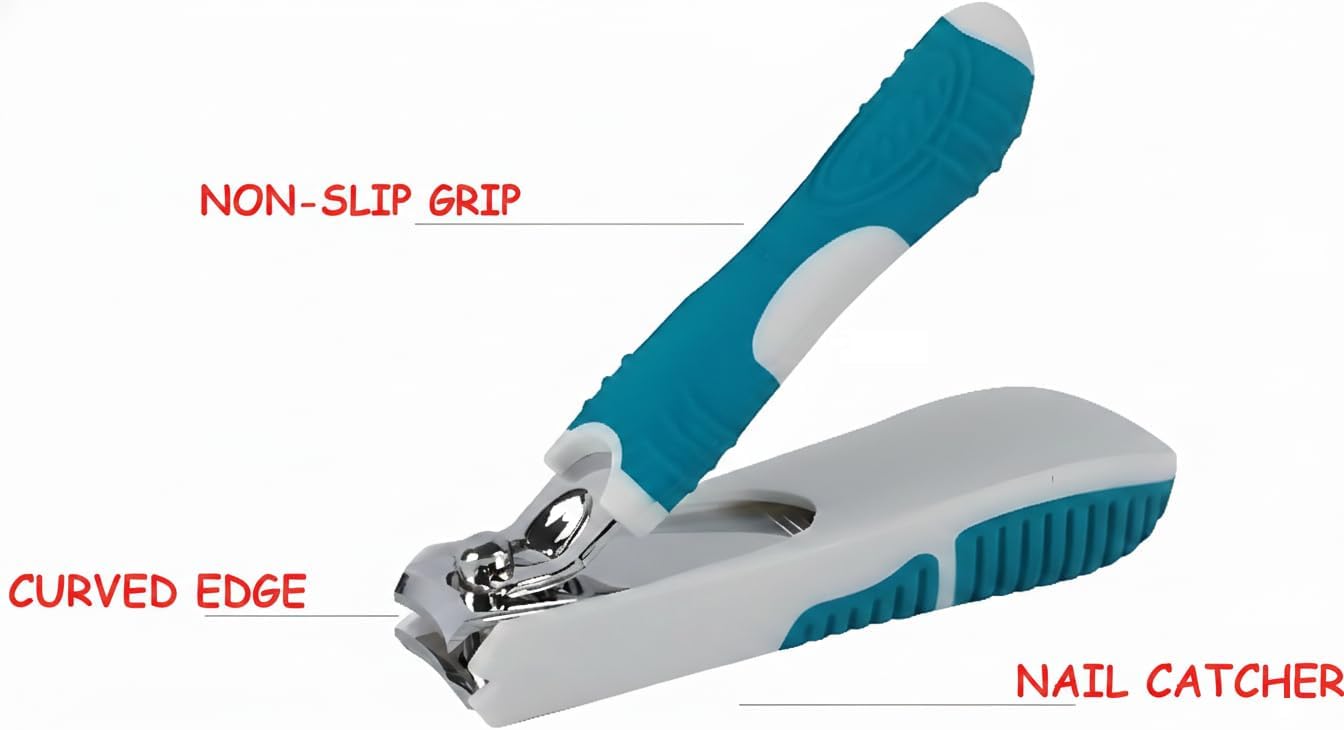 7 Nail Clippers with Detachable Non-Slip Grip Stainless Steel Fingernail Clippers – Nail Care Set