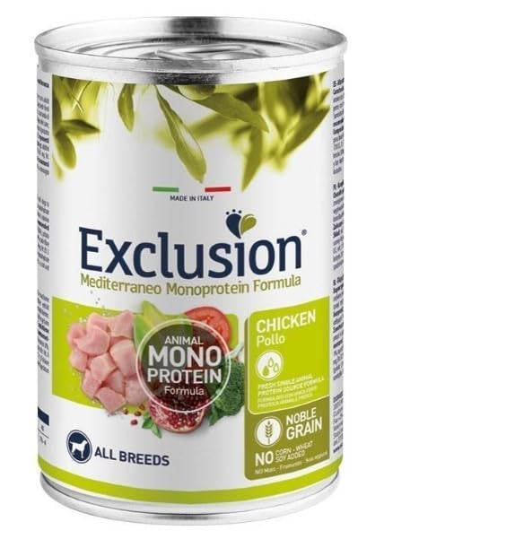 Generico Exclusion MONOPROTEICO all Breeds Adult Umido Pollo 6 LATTINE da 400g CADAUNO