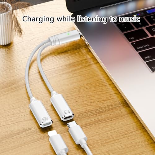 Image of 2 in 1 Type C Splitter to Type USB Headphone Sound Adapter Charging Cable Replacement for Tablet Fast Charging Cable Adapter