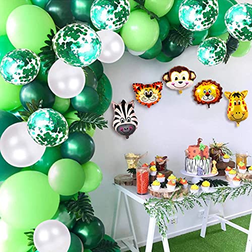 BBMORE Ballonnen, 64 stuks, groen, met confettiballonnen, 30 cm, decoratieve heliumballonnen voor kinderverjaardagen… - Image 6