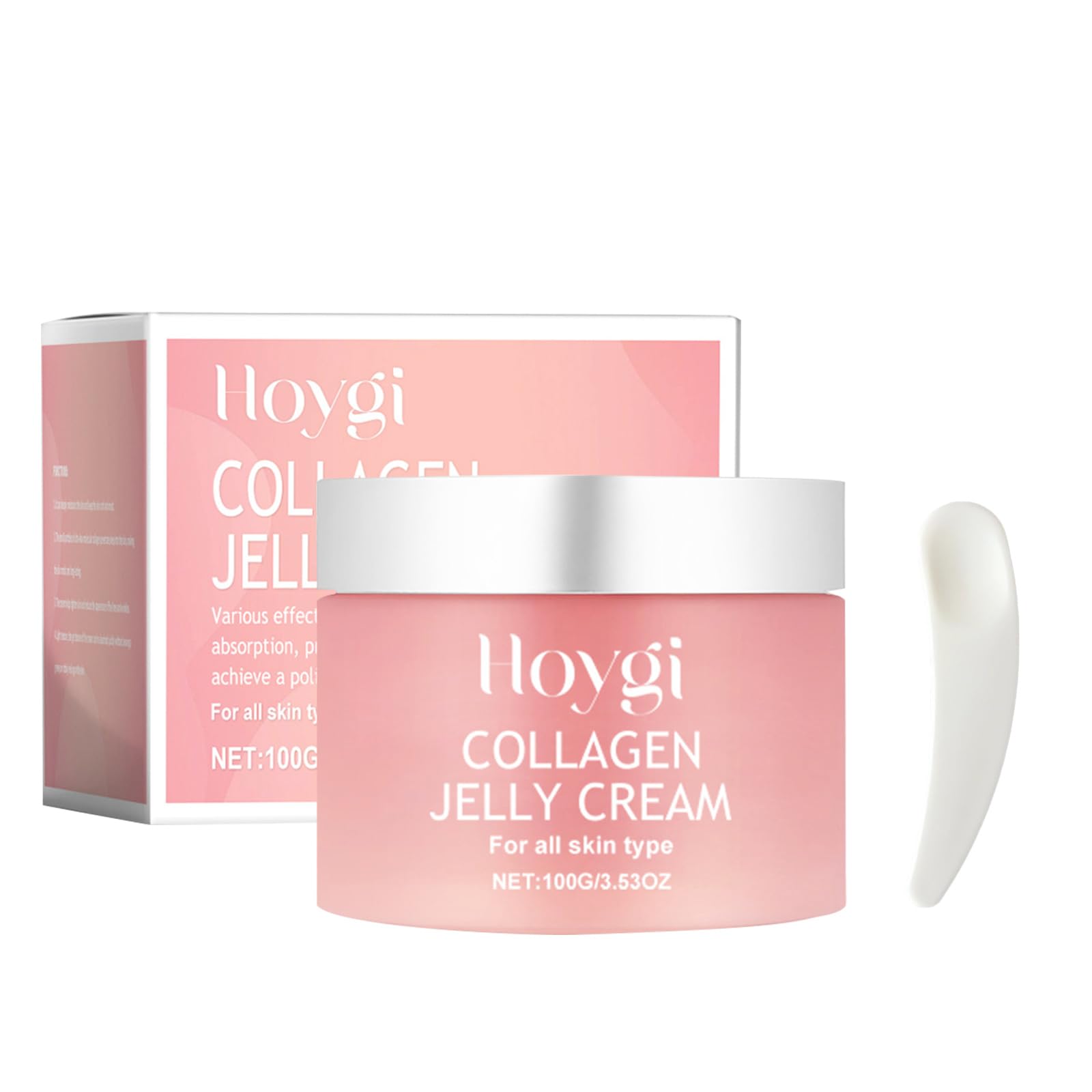 Collagen Jelly Cream 100g Collagen Cream for Face Anti-Aging Gesichtspflege Korean Face cream Boosts skin's barrier hydration Proporciona humedad y reduce los poros. Viene con 1 cucharada