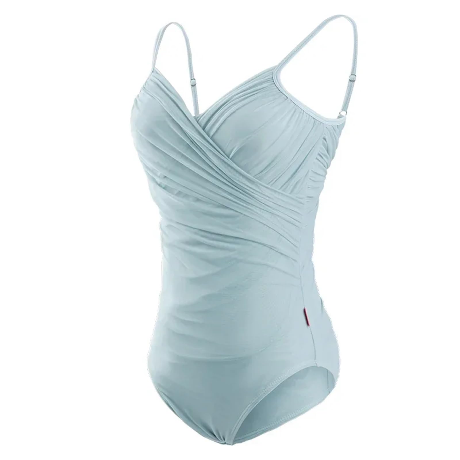 Maillot Ballet Mujer Traje de baño de playa for mujer, con escote en V plisado, for entrenamiento, gimnasia, patinaje, bailarina