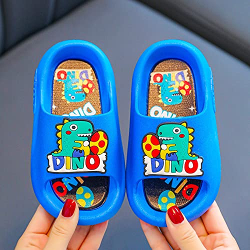Boys Girls Toddler Slippers Little Kid Cloud Slides Sandals Thick Sole Shoes Shower Bathroom (Blue, 12.5 Little Child)2