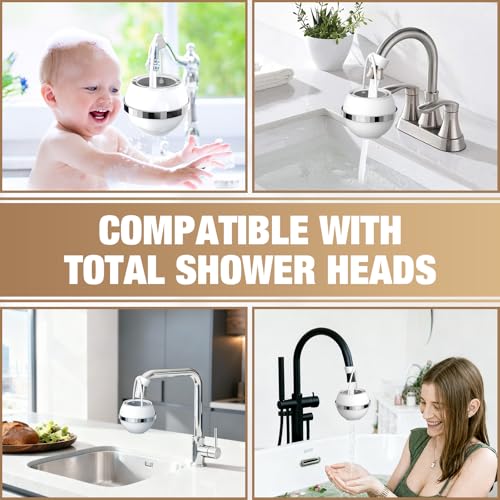 Image of SHLLKTTRY Bath Water Filter for Tub Faucet with Overflow,Filtration,Remove Contaminants,Chlorine,Fluoride,Hard Water Softener,Enhances Health of Skin,Hair,Nails,Relieve Eczema,3,000 Gallons,White