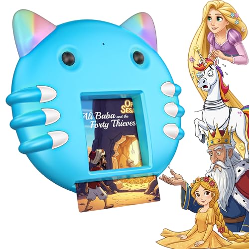 Image of Story Kitty - Storytelling Flash Card Toy for Babies, Toddlers & Kids (Blue)