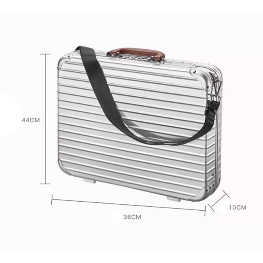 Aluminium-Aktentasche für Herren, Business-Laptop-Tasche, medizinische Tasche, Instrumente und Ausrüstung, Werkzeugkoffer mit Schultergurt