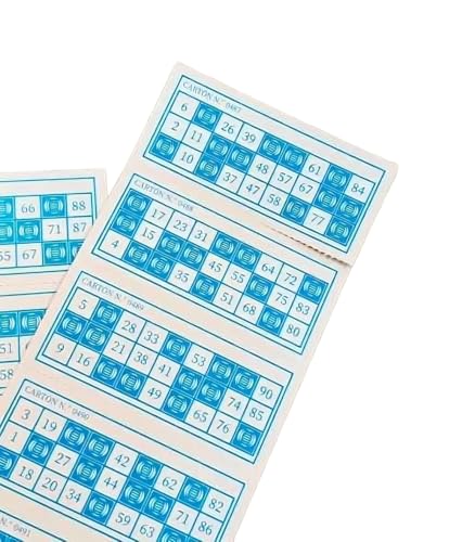 600 Cartones para Bingo Tradicional De 90 Bolas, Cartón Bingo (Azul) (Azul) 600 Cartones para Bingo Tradicional De 90 Bolas, Cartón Bingo (Azul) (Azul)