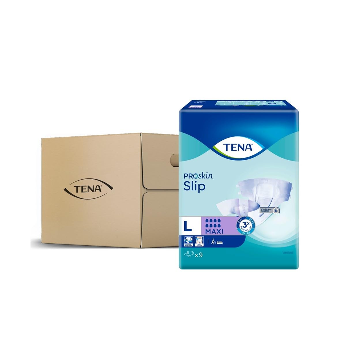 TENA PROskin Slip Maxi Adult Diapers L - Carton of 8 packs