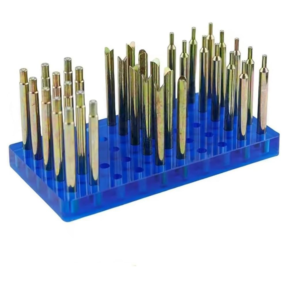 Bâtonnets pour pierres précieuses x34 avec support de rangement 6x65 mm