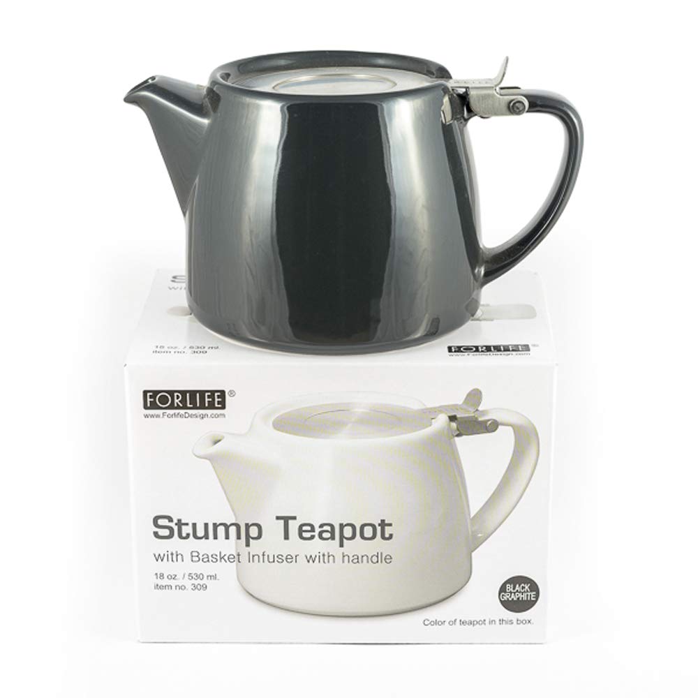 Forlife FST-400-BLK Stump Théière en céramique Noir 400 ml