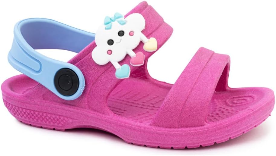 Sandália Papete Infantil Menina Chuva de Amor Leve Macia e Antiderrapante Dulupe