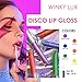 Winky Lux Disco Lip Gloss, pH Glitter Lip Gloss, Cute Color-Changing Pink for Glossier Lips with No Flavoring, 0.14 Oz, Far Out