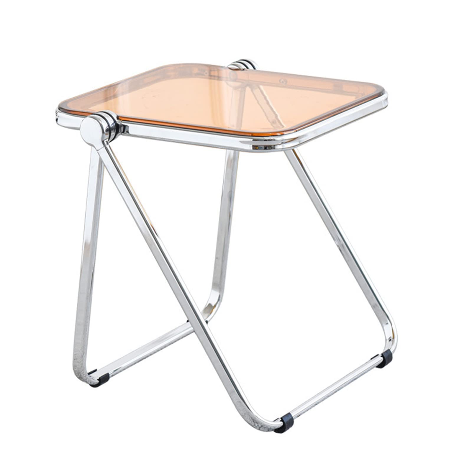 Table d'appoint pliante acrylique orange design moderne table basse balcon