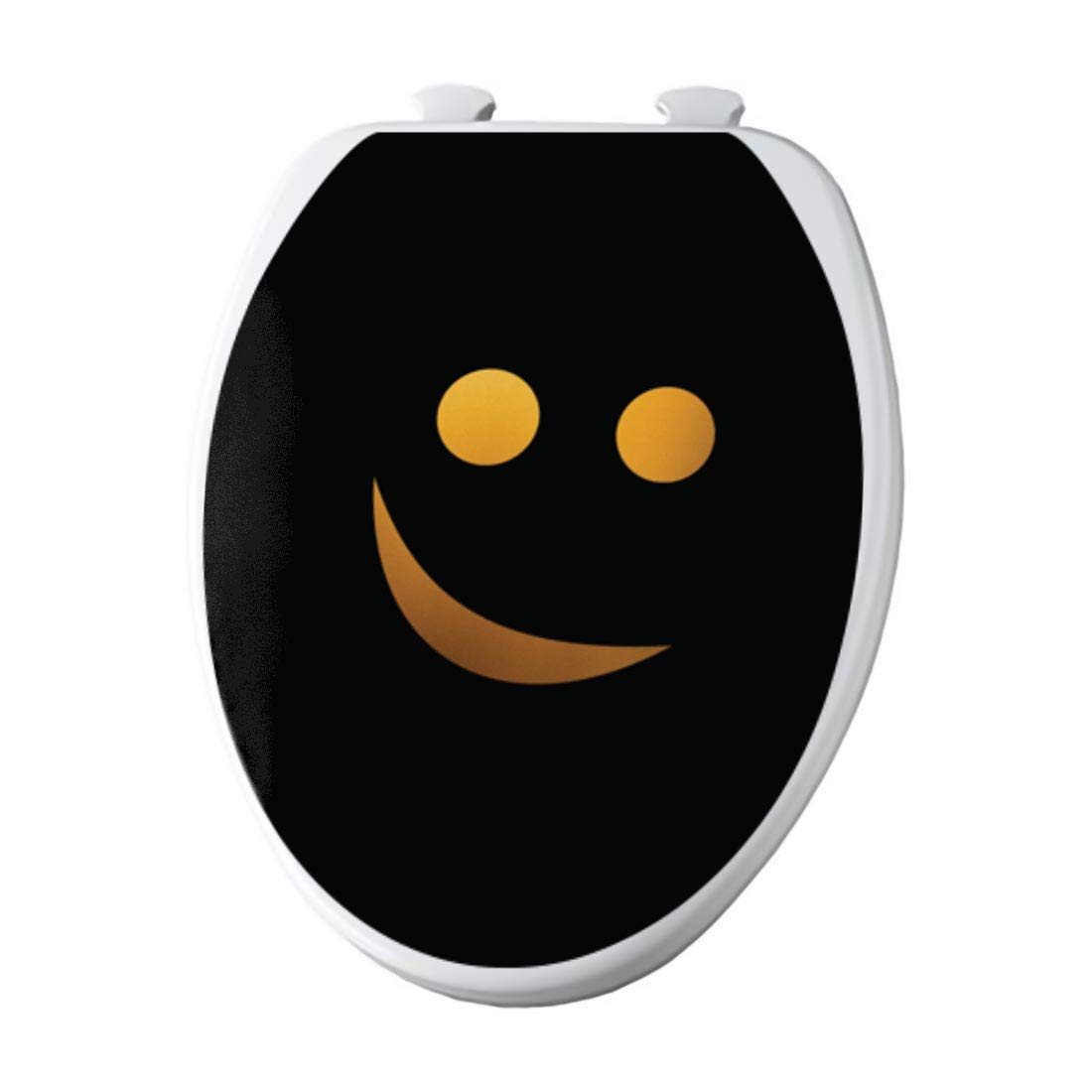 100yellow® Smiley Toilet Seat Cover Sticker for Kids (Black and Gold, Medium Size, 35 X 28 cm/Transparent PVC)-image-15
