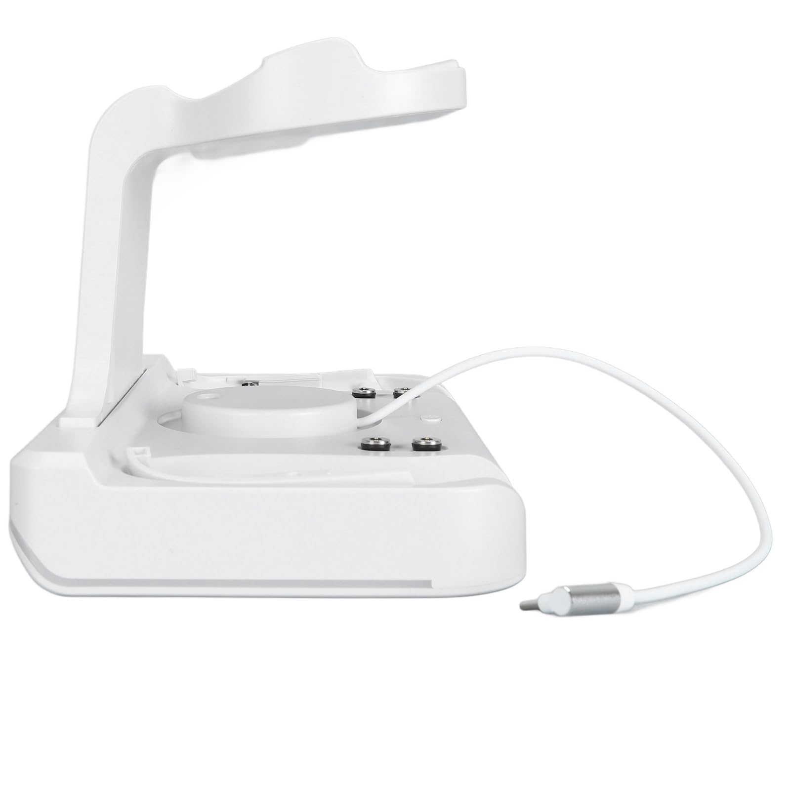 Station de Charge VR pour Meta 3, Station de Charge sans Fil pour Casque et Manette avec 2 Piles AA Rechargeables, Support de Charge Rapide USB-C avec lumière RGB et Prise (Blanche)