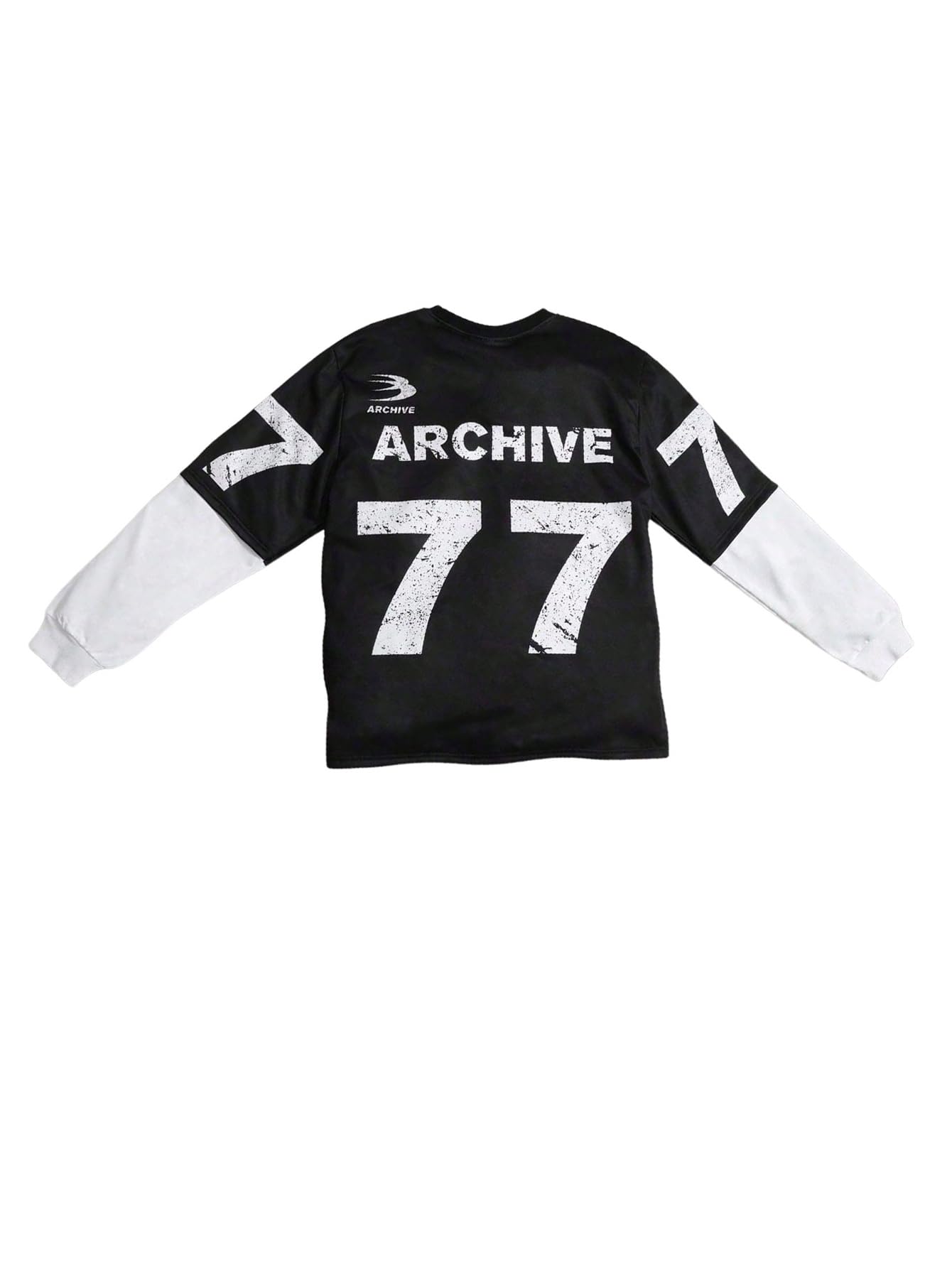 Floerns Camiseta de manga larga con estampado de letras para niño, cuello redondo, bloque de color, ropa urbana