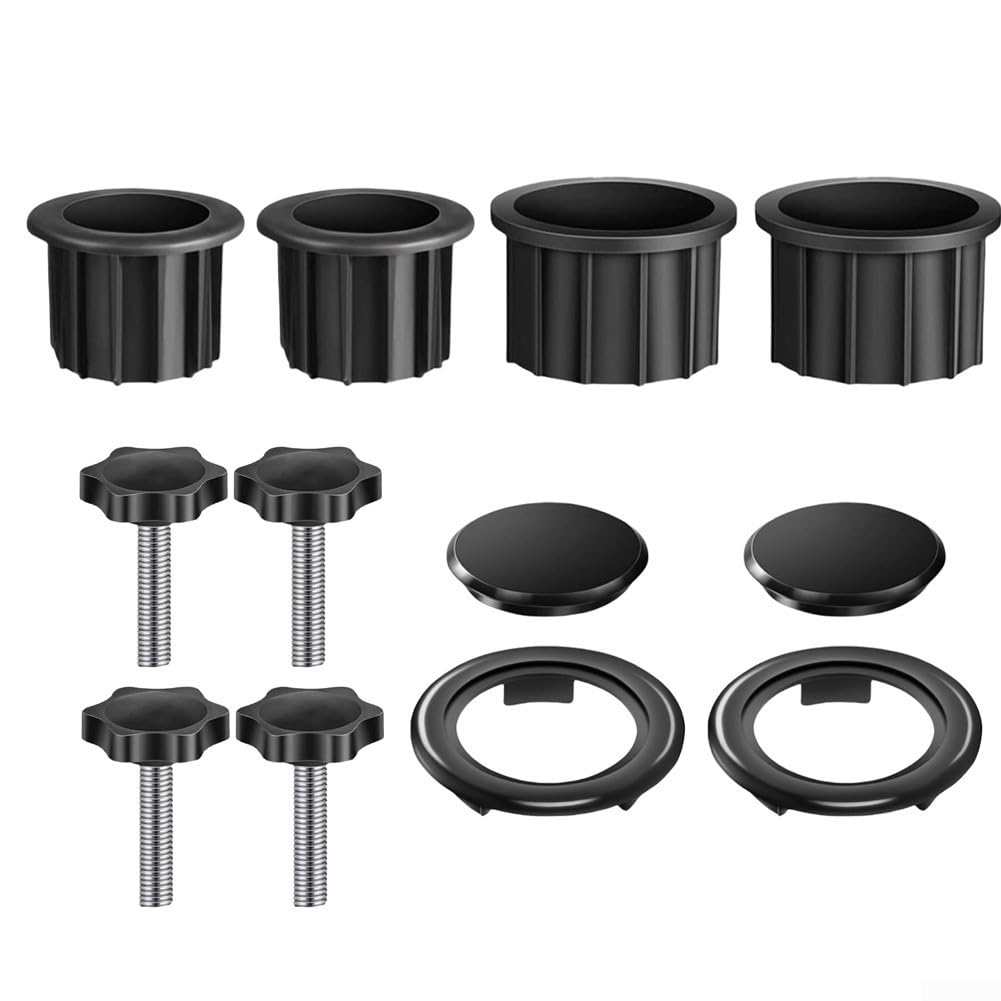 Kit Adattatori Per Base Ombrellone – Anelli Riduttori Da 38 E 48 Mm, Viti M8 E Copriforo, Per Stabilità Esterna - 2