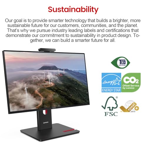 Image of Lenovo ThinkCentre M70a Gen 6 Business All-in-One, 23.8 inch FHD 120Hz Touchscreen, Intel Core Ultra 7 265T vPro, DP, 5MP IR Webcam, Wi-Fi 6, Win 11 Pro, AI-Ready, w /Bundle (Black, 32GB RAM | 1TB SSD)