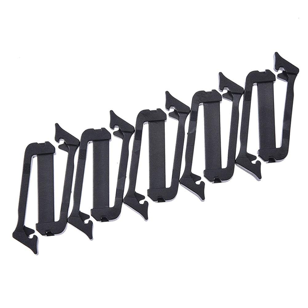 Fituenly Black 5Pcs Adjust Keeper Backpack Accessories Backpack Clips Webbing Buckle Strap Belt End Clip