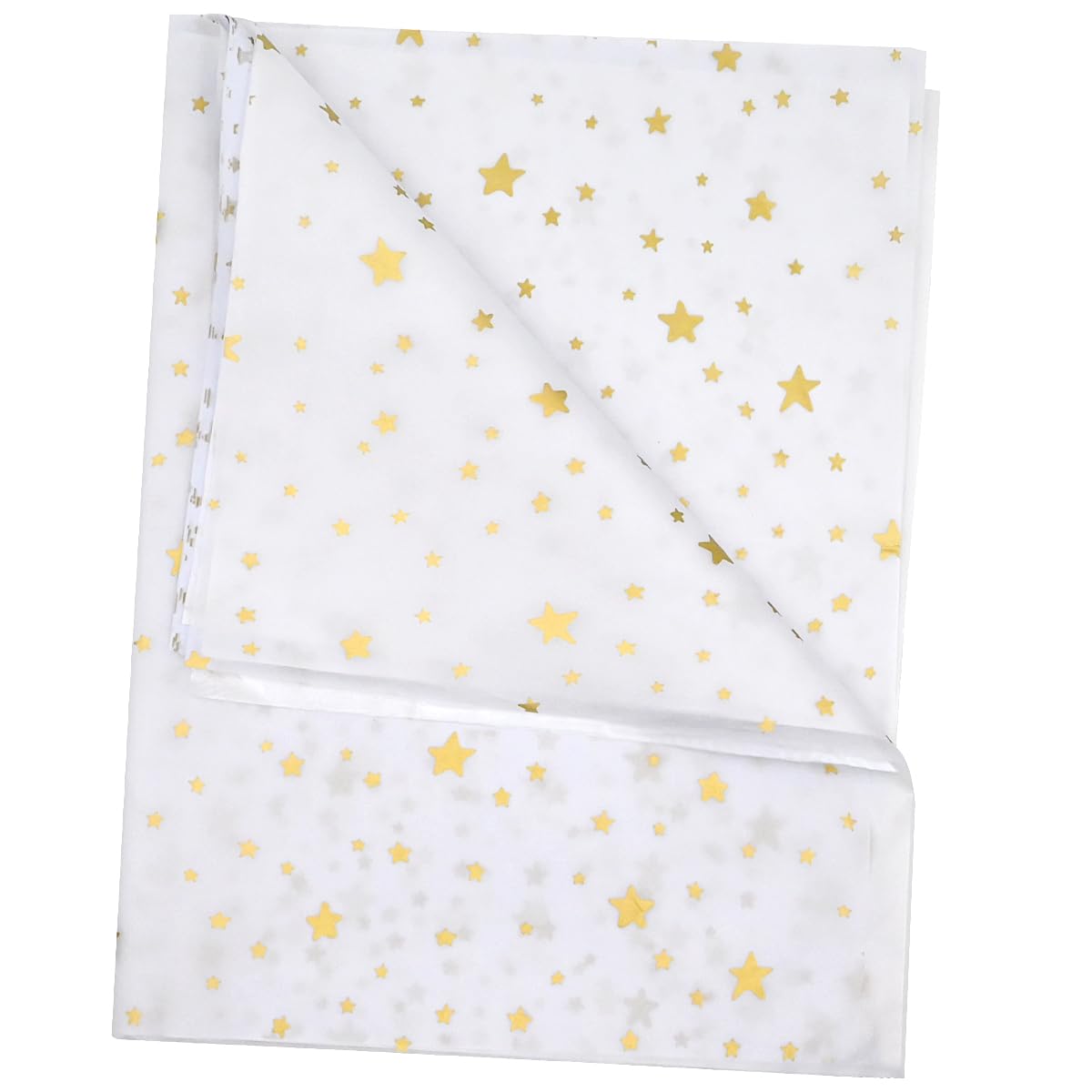 50pcs 50×35cm Gold Star Tissue Paper,Metallic Super Stars Wrapping Paper Bulk for Wedding Birthday DIY Gift Decorations