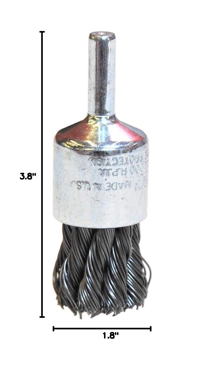 Weiler 10026 3/4" Knot Wire End Brush, .020" Steel Fill, Made in USA (Pack of 10)