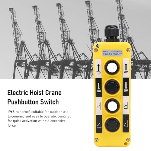 Interruptor de botón de grúa IP68 con 4 botones para control industrial AC250V 5
