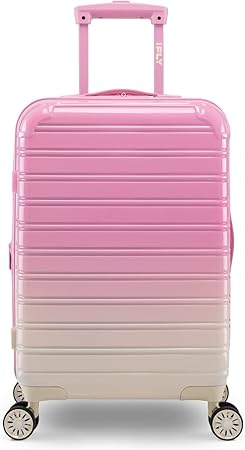 review Hard surface luggage 1-20 carry on luggage Airline approved expandable non detachable suitcase with swivel wheel 2 Extended suitcase with swivel wheel travel suitcase (Pink Punch)